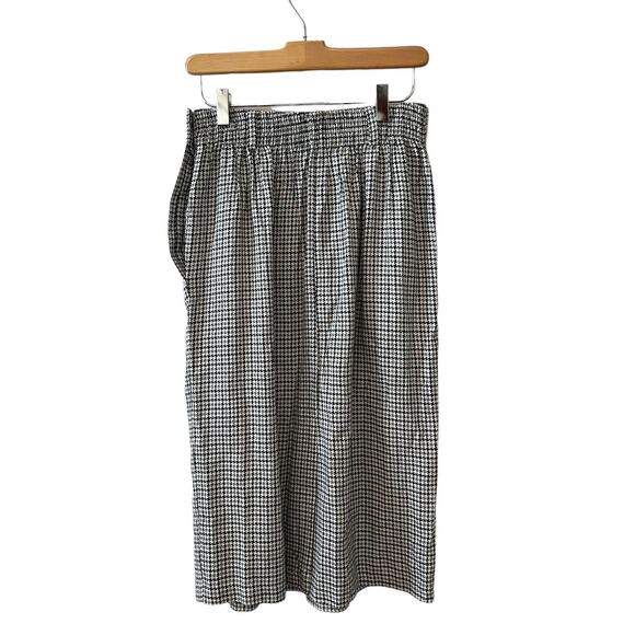 Vintage 80s Country Suburbans High waisted Summer houndstooth Midi skirt - Picture 3 of 7